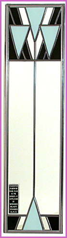 Single Mirror Art Triangles Black & Opal